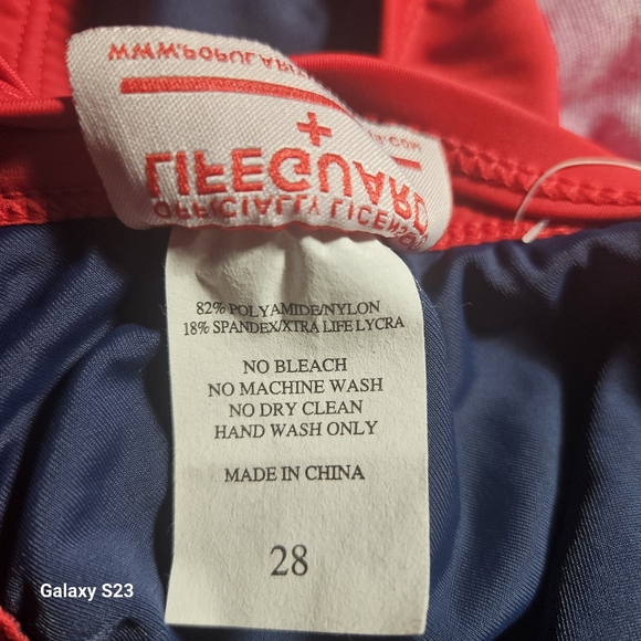 Lycra Lifeguard Swimwear One Piece Swimming Suit, Elastic Comfort US28 - Picture 4 of 6